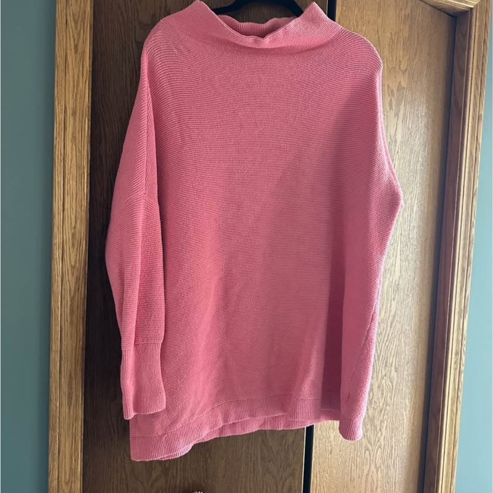Free People Pink Ottoman Tunic Sweater